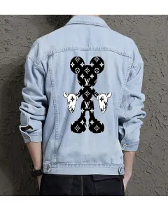 Men's Jean Jacket - Gift for Fashion Lover - Vintage Style for City Outings - Graduation for Style-conscious Men - Light Blue - Main View