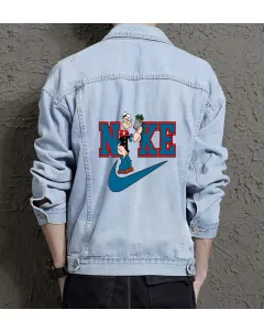 Men's Jean Jacket - Perfect Present for Young Man - Stylish Look - for Day Trips - New Year Gift - Light Blue - Main View