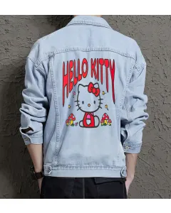 Men's Modern Denim Jacket - Gift Idea for Young Man - Simple Style for Urban Fashion - Perfect for Thank You Gift - Light Blue - Main View