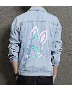 Men's Relaxed Fit Jean Jacket for Teen Boys - Urban Design with Weekend Wear - Gift Idea for Special Occasion Streetwear Enthusiasts - Light Blue - Main View