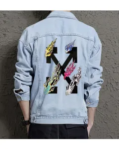 Men's Relaxed Fit Jean Jacket - Gift for Friend on Classic Fit - Casual Fridays Style for College Start - Casual Dressers - Light Blue - Main View