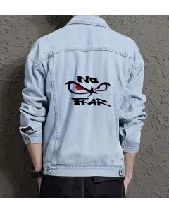 Men's Street Style Denim Jacket - for Nephew - Stylish Look for Outdoor Activities - Great Gift for Graduation Streetwear Enthusiasts - Light Blue - Main View