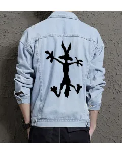 Men's Street Style Denim Jacket - for Teenager - Clean Design for City Outings - Great Gift for Holiday Season Fashion Fans - Light Blue - Main View