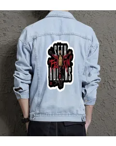 Men's Street Style Denim Jacket - Gift for Son on Front Pockets - Outdoor Activities Style for Valentine's Day - Urban Men - Light Blue - Main View