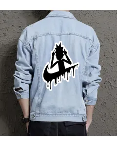 Men's Street Style Denim Jacket - Ideal Gift for Husband - Relaxed Style Style - Great for School Wear - Anniversary Gift - Light Blue - Main View