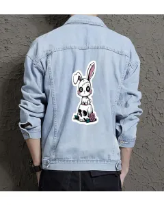 Men's Street Style Denim Jacket - Perfect Present for Son - Chest Pockets - for Shopping Days - Valentine's Day Gift - Light Blue - Main View