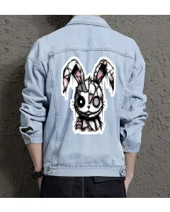 Men's Street Style Denim Jacket - Perfect Present for Graduate - Casual Style - for Day Trips - Anniversary Gift - Light Blue - Main View