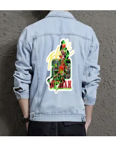 Men's Street Style Denim Jacket - Perfect Present for Son - Urban Design - for Casual Meetups - Holiday Season Gift - Light Blue - Main View