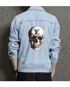 Men's Street Style Denim Jacket - Perfect Present for Son - Everyday Style - for Shopping Days - Valentine's Day Gift - Light Blue - Main View