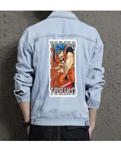Men's Urban Jean Jacket for Brother - Great Minimalist Design Gift - Everyday Wear for Special Occasion - Street Style Lovers - Light Blue - Main View
