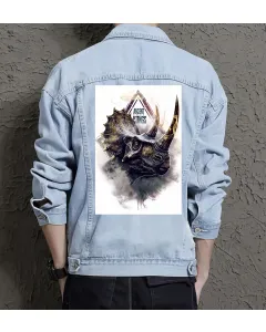 Men's Urban Jean Jacket for Fashion Lover - Great Front Pockets Gift - Casual Meetups for Thank You Gift - Gen Z Men - Light Blue - Main View