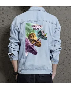 Men's Urban Jean Jacket - Gift for Him on Classic Fit - Music Events Style for Just Because - Modern Men - Light Blue - Main View