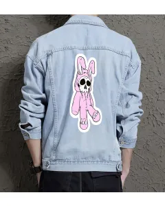 Men's Urban Jean Jacket - Gift for Son - Button Front for Street Festivals - Special Occasion for Gen Z Men - Light Blue - Main View