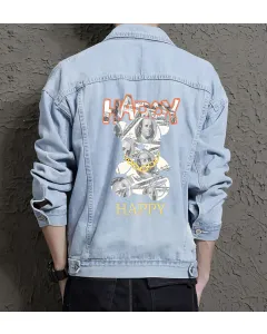Men's Urban Jean Jacket - Gift Idea for College Student - Button Closure for Casual Fridays - Perfect for Christmas - Light Blue - Main View