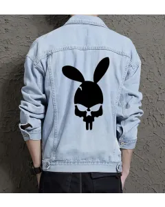 Men's Urban Jean Jacket - Gift Idea for Him - Vintage Style for School Wear - Perfect for Christmas - Light Blue - Main View
