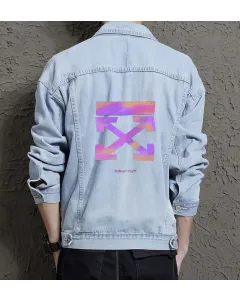 Men's Urban Jean Jacket - Gift Idea for Nephew - Chest Pockets for Day Trips - Perfect for Back to School - Light Blue - Main View