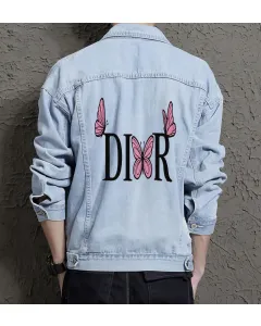 Men's Urban Jean Jacket - Gift Idea for Nephew - Front Pockets for School Wear - Perfect for Christmas - Light Blue - Main View