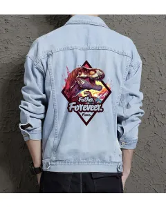 Men's Urban Jean Jacket - Gift Idea for Teen Boys - Vintage Style for Daily Use - Perfect for Thank You Gift - Light Blue - Main View