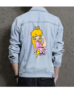 Men's We Can Do It Denim Jacket - Gift for Him - Retro Style - Graduation Gift - Light Blue - Main View