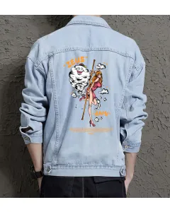 Namizeus Jean Jacket for Men – Gift for Teen Boys – Christmas Gift - Light Blue - Main View