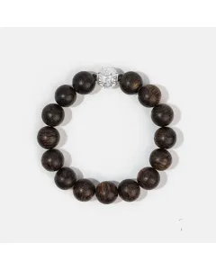 Natural Agarwood Bracelet for Men & Women – Handcrafted Calming Energy for Daily Wear, Meditation – Brown – Main View