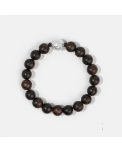 Natural Agarwood Bracelet for Spiritual Gift Buyers – Handcrafted Calming Energy for Daily Wear, Meditation – Brown – Main View
