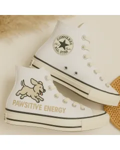 Playful Dog Design Sneakers for Dog Lovers – Unique Style for Casual Outings, Daily Wear - Custom Embroidered - Main View