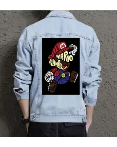 Retro Denim Jacket for Men - Gift for Vintage Enthusiasts - Father's Day - Light Blue - Main View