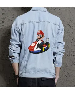 Retro Denim Jacket for Men - Gift for Vintage Enthusiasts - Father's Day Gift - Light Blue - Main View
