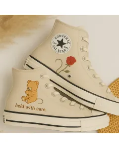 Rose Hug Balloon Sneakers for Women – Comfort and Style for Casual Walks, Birthday Parties – Perfect Gift for Her - Custom Embroidered - Main View