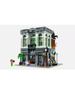 Brick Bank Modular Building Block Set – Classic City Finance Architecture Toy