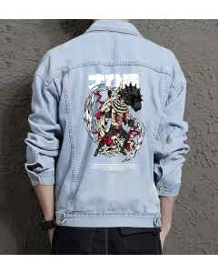 Shanks Jean Jacket for Men – Gift for Skater Guys – Birthday Present - Light Blue - Main View