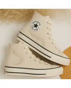 Spiral Cut Threaded Sneakers for Men and Women – Comfort for Casual Walks, Daily Wear Perfect Gift for Sneakerheads - Custom Embroidered - Main View