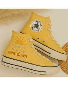 Stylish Floral Sneakers for Women – Trendy Comfort for Casual Walks, Outdoor Events, and Everyday Wear - Custom Embroidered - Main View