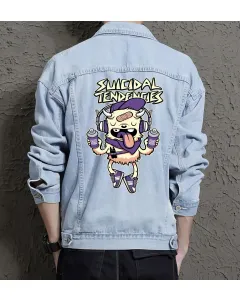 Suicidal Tendencies Jean Jacket for Men – Gift for Music Fans – Birthday Present - Light Blue - Main View