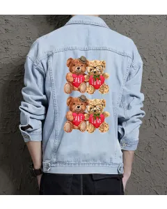Teddy Carelove Jean Jacket for Men – Gift for Boyfriends – Christmas Gift - Light Blue - Main View