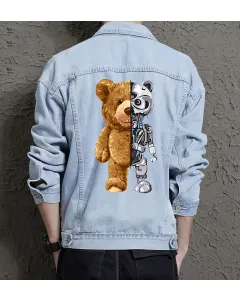 Teddy Towfront Jean Jacket for Men – Gift for Teen Boys – Birthday Present - Light Blue - Main View