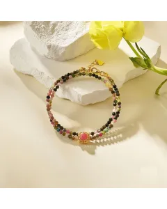 Tourmaline Healing Bracelet for Women – Energy-boosting Crystal Gift for Calm, Protection & Balance –  – Main View