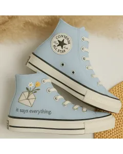 Waterproof Floating Bouquet Sneakers for Women and Gardeners – Stay Dry in the Rain, Perfect Gift for Outdoor Events - Custom Embroidered - Main View