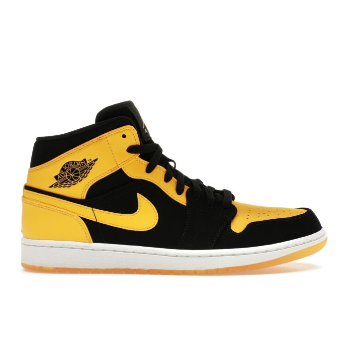 Jordan 1 Retro Mid “New Love” 554724-035 | Black / Varsity Maize
