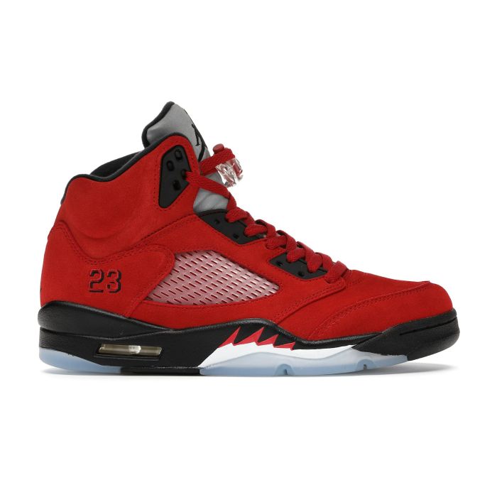 Jordan 5 Retro Raging Bull Red - Bold Retro Basketball Sneakers