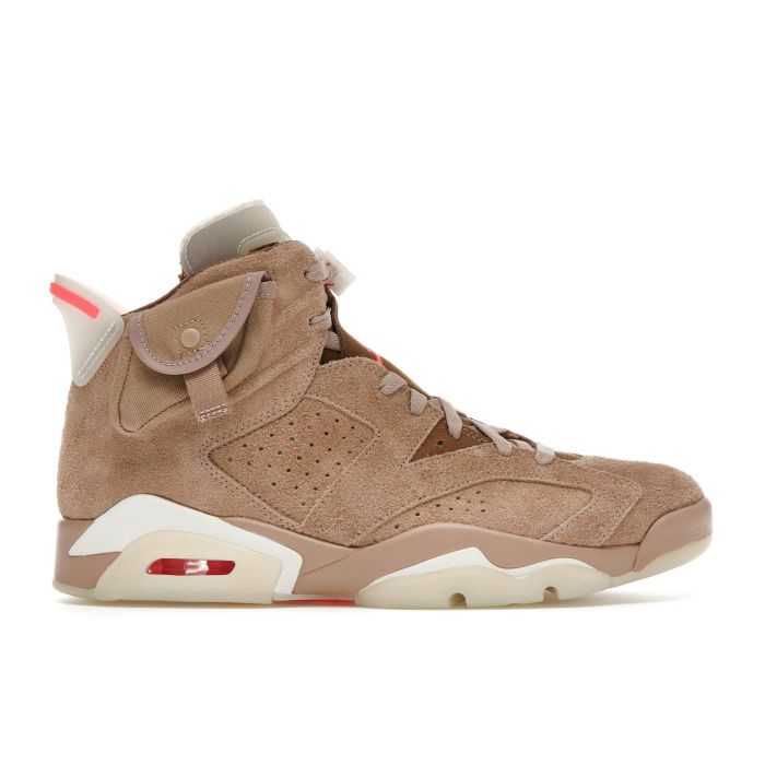 Jordan 6 Retro Travis Scott British Khaki - Limited Edition Exclusive Sneakers