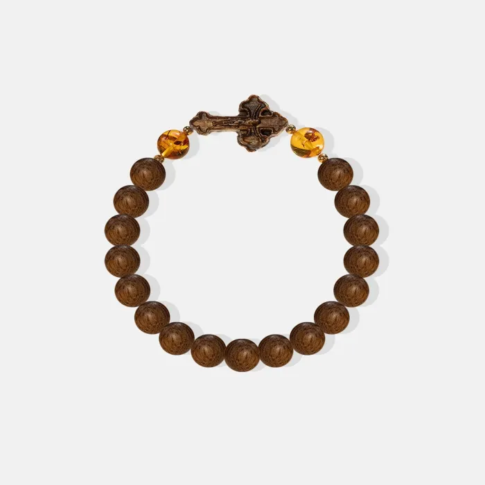 Handcrafted Natural Agarwood Bracelet for Spiritual Gift Buyers – Grounding Energy for Meditation, Protection