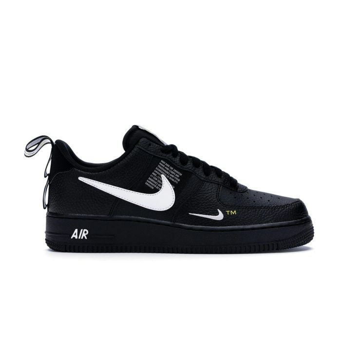 Air Force One Utility Overbranding Black White - Stylish Black & White Utility Sneakers