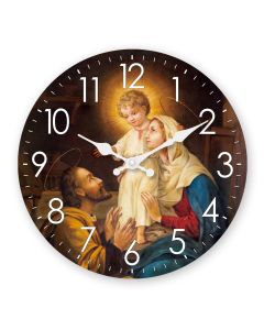 Custom Religious madonna & jesus clock silent quartz decor for devout christians, church leaders spiritual homes - inspiring in living rooms, prayer areas sanctuaries