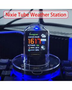 Smart WiFi Glow Tube Clock - Cyberpunk Style Digital Table Clock with Visual Display, DIY Design, Automatic Updates & Customizable Lighting