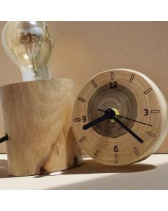 Modern Minimalist Wooden Table Clock, Silent Pendulum, Desk Clock for Living Room and Bedroom, Stylish Solid Wood, Home Decor