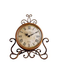 Battery Operated Silent Table Clock Home Bedroom Living Room Office Decor Vintage Retro Iron Ornament