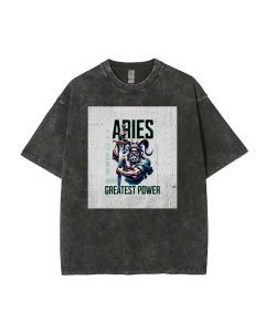 Aries Zodiac Unisex Teen T-Shirt - School & Weekend Casual Wear | Birthday & Holiday Gift | Men's Flannel & Oversized Style for Summer