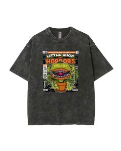 Audrey II Mineral Wash T-Shirt - Unisex Beach Shirt for Teens | Cool, Classic Tee for Casual Wear, School, Gift-Giving | Summer & Holiday Essential